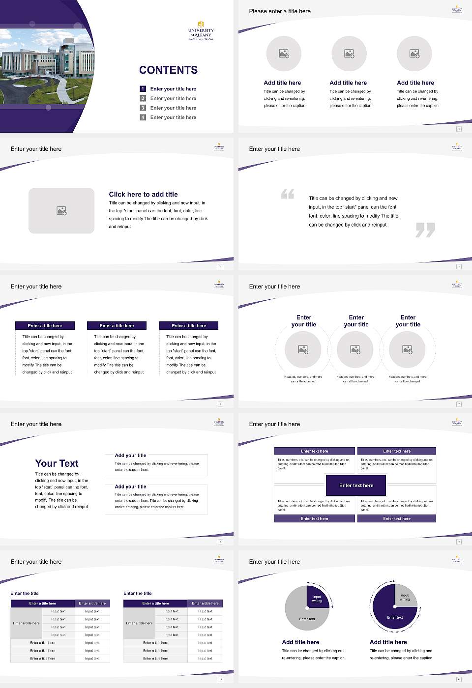 Suny at Albany Course/Courseware Creation PPT Template16:9 ratio PPT effect preview image2