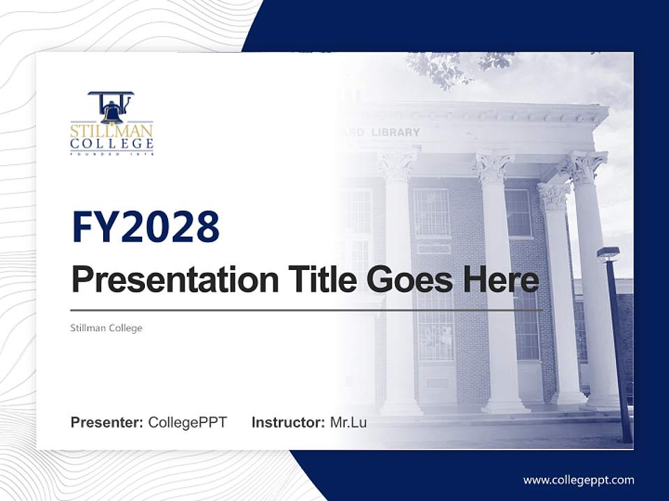 Stillman College Academic Presentation/Research Findings Report PPT Template4:3 ratio PPT effect preview image5