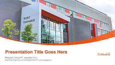 Suny College of Agriculture and Technology at Cobleskill Course/Courseware Creation PPT Template