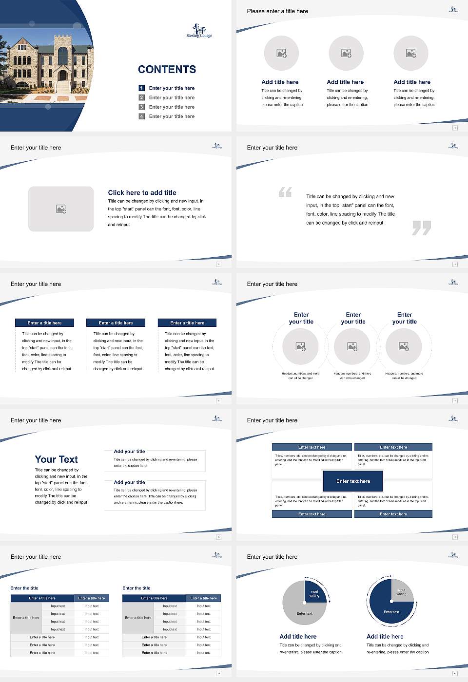 Sterling College (Kansas) Course/Courseware Creation PPT Template16:9 ratio PPT effect preview image2