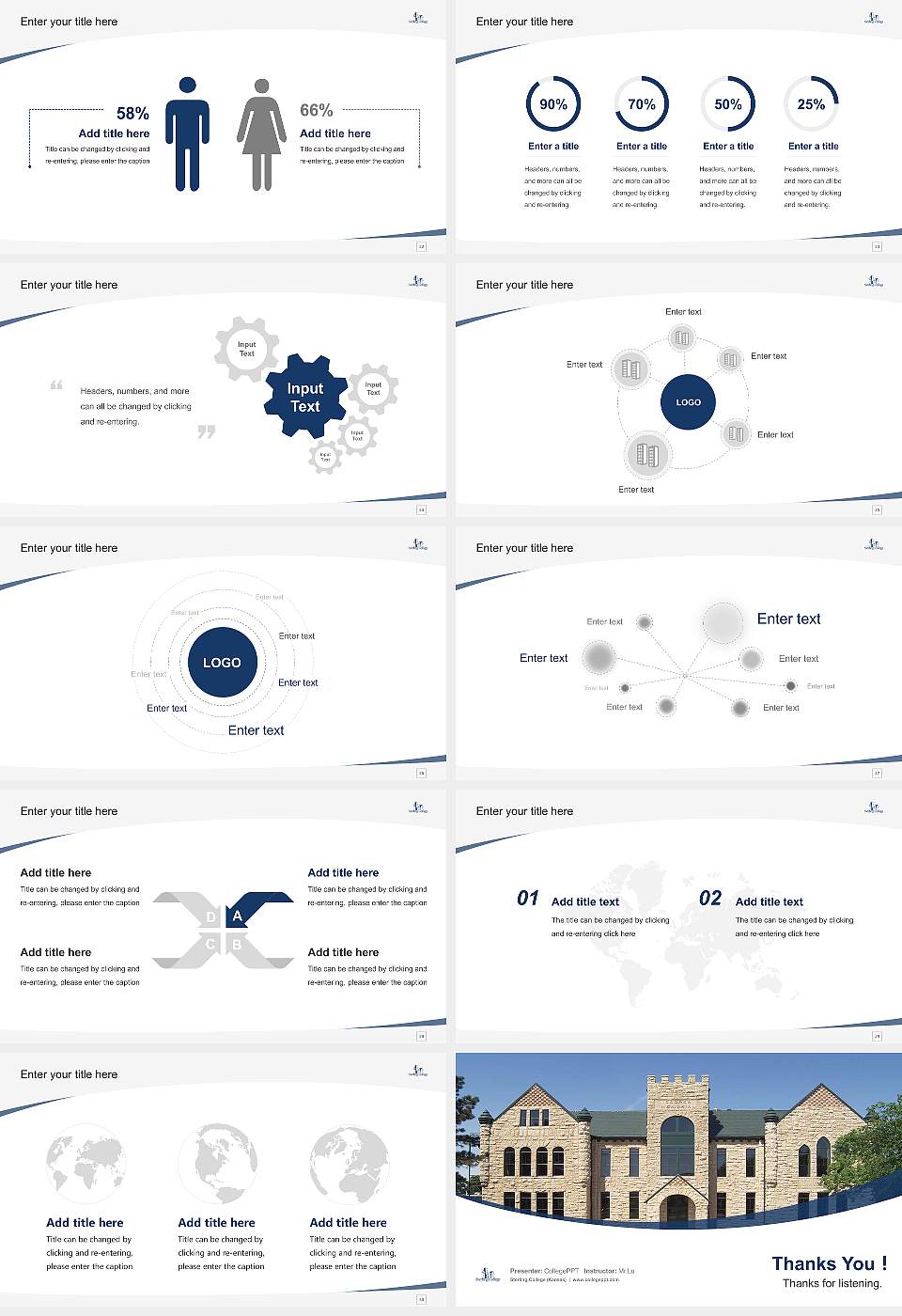 Sterling College (Kansas) Course/Courseware Creation PPT Template16:9 ratio PPT effect preview image4
