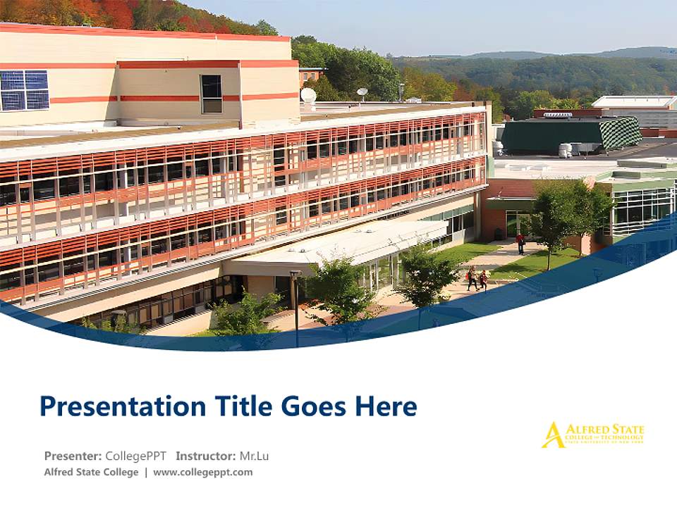 Alfred State College Course/Courseware Creation PPT Template4:3 ratio PPT effect preview image5