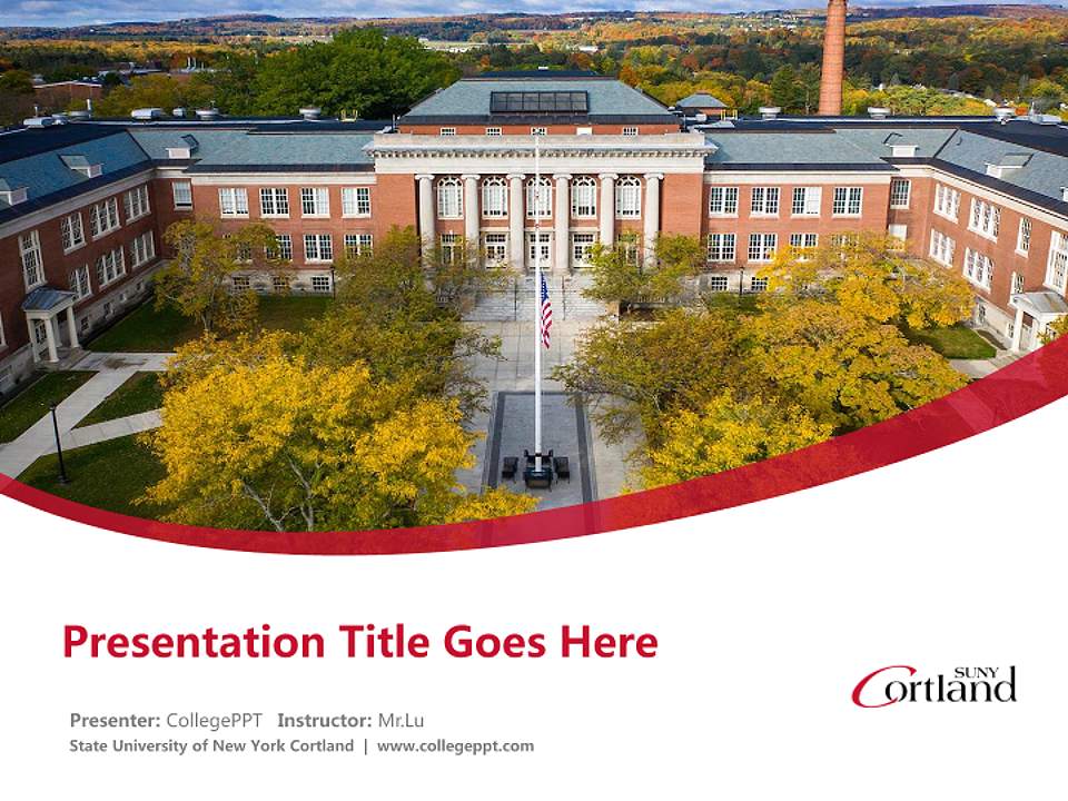 State University of New York Cortland Course/Courseware Creation PPT Template4:3 ratio PPT effect preview image5