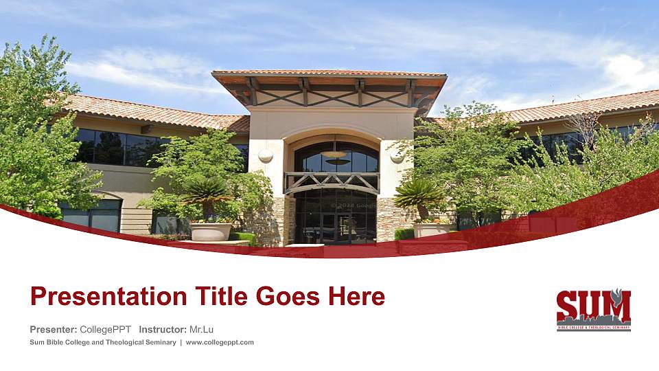 Sum Bible College and Theological Seminary Course/Courseware Creation PPT Template16:9 ratio PPT effect preview image