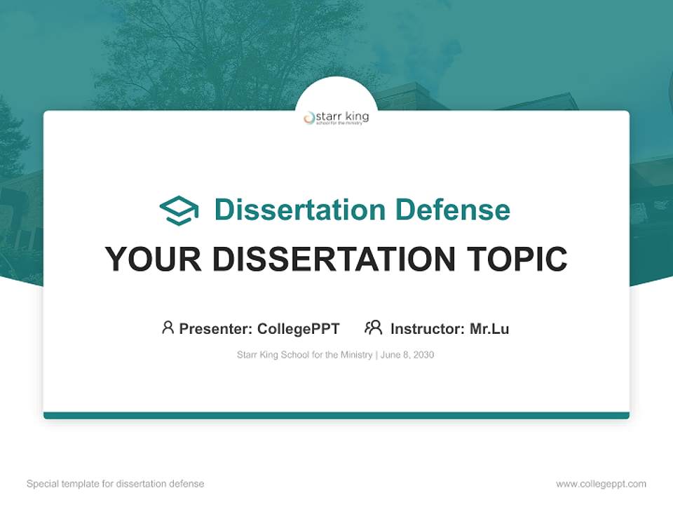Starr King School for the Ministry Graduation Thesis Defense PPT Template4:3 ratio PPT effect preview image7
