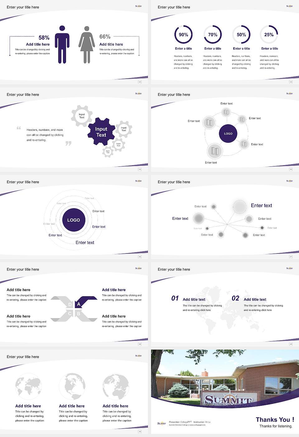 Summit Christian College Course/Courseware Creation PPT Template16:9 ratio PPT effect preview image4