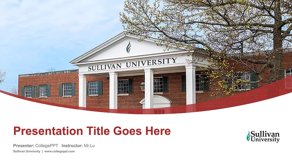 Sullivan University Course/Courseware Creation PPT Template16:9 ratio PPT effect preview image