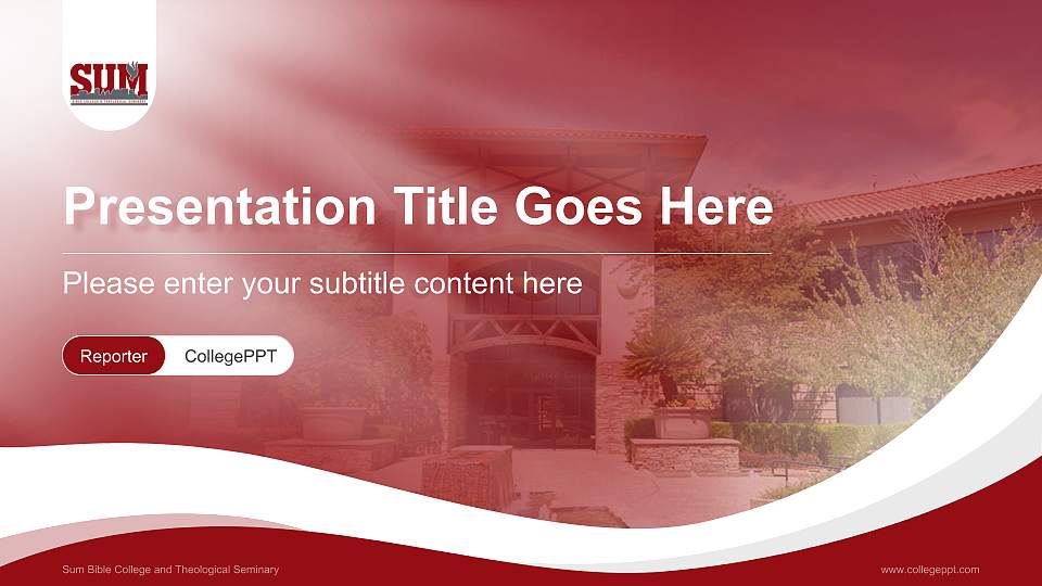 Sum Bible College and Theological Seminary Lecture Sharing and Networking Event PPT Template16:9 ratio PPT effect preview image