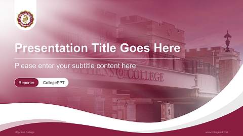 Stephens College Lecture Sharing and Networking Event PPT Template