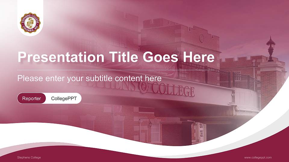 Stephens College Lecture Sharing and Networking Event PPT Template16:9 ratio PPT effect preview image