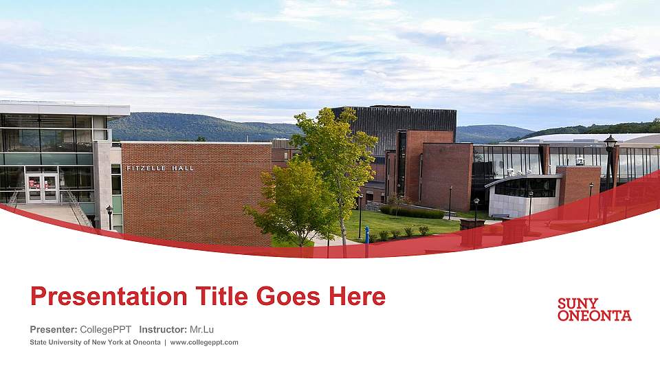 State University of New York at Oneonta Course/Courseware Creation PPT Template16:9 ratio PPT effect preview image