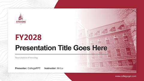 Stevens Institute of Technology Academic Presentation/Research Findings Report PPT Template