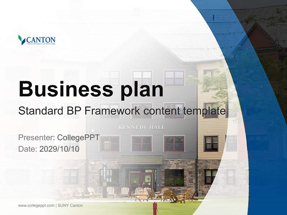 SUNY Canton Competition/Entrepreneurship Contest PPT Template4:3 ratio PPT effect preview image9