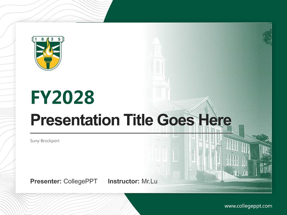 Suny Brockport Academic Presentation/Research Findings Report PPT Template4:3 ratio PPT effect preview image5