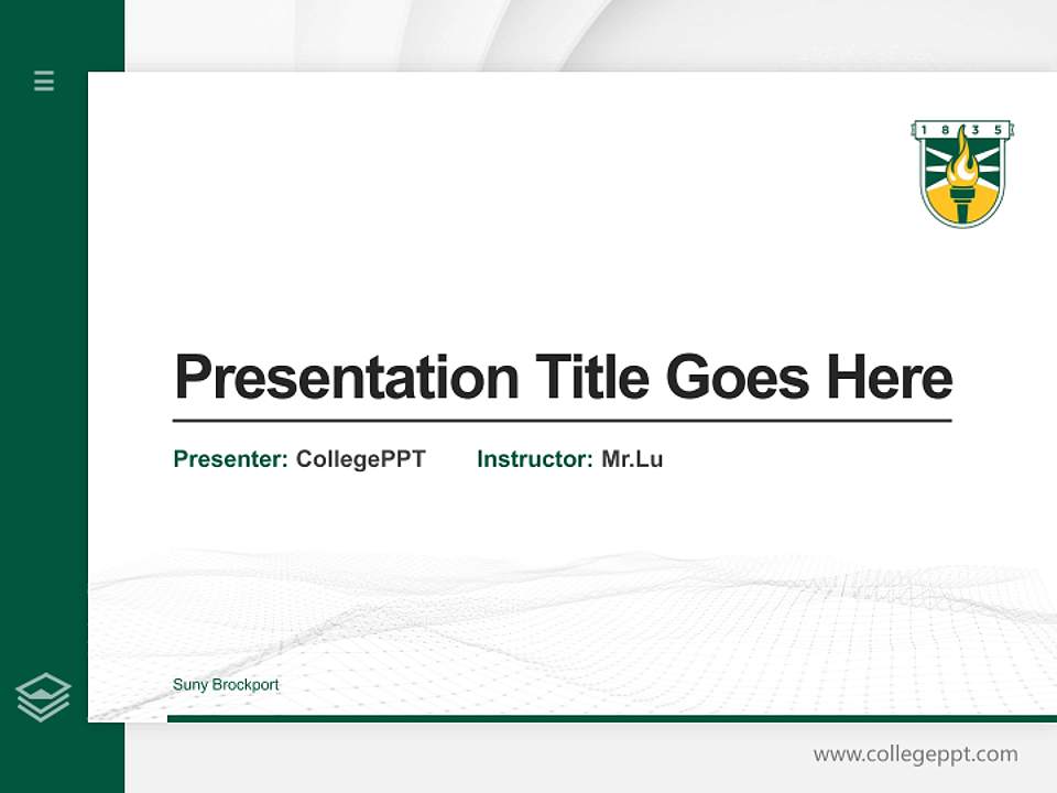 Suny Brockport Thesis Proposal/Graduation Defense PPT Template4:3 ratio PPT effect preview image5