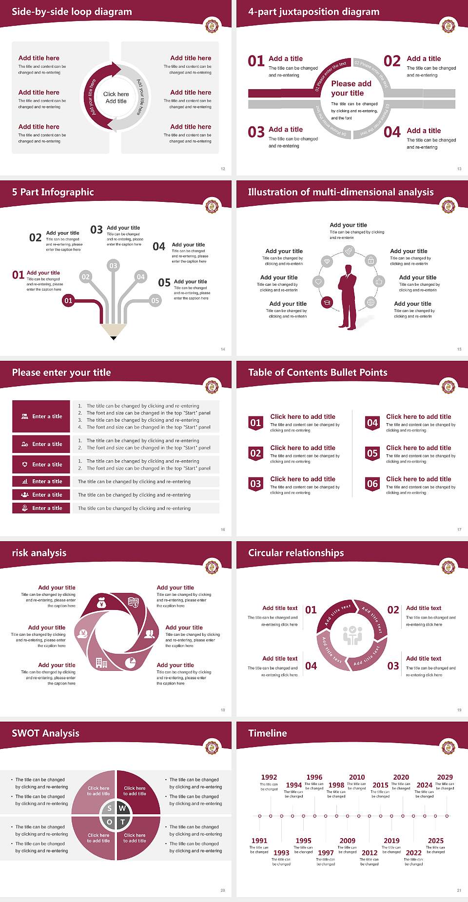 Stephens College Academic Presentation/Research Findings Report PPT Template4:3 ratio PPT effect preview image3