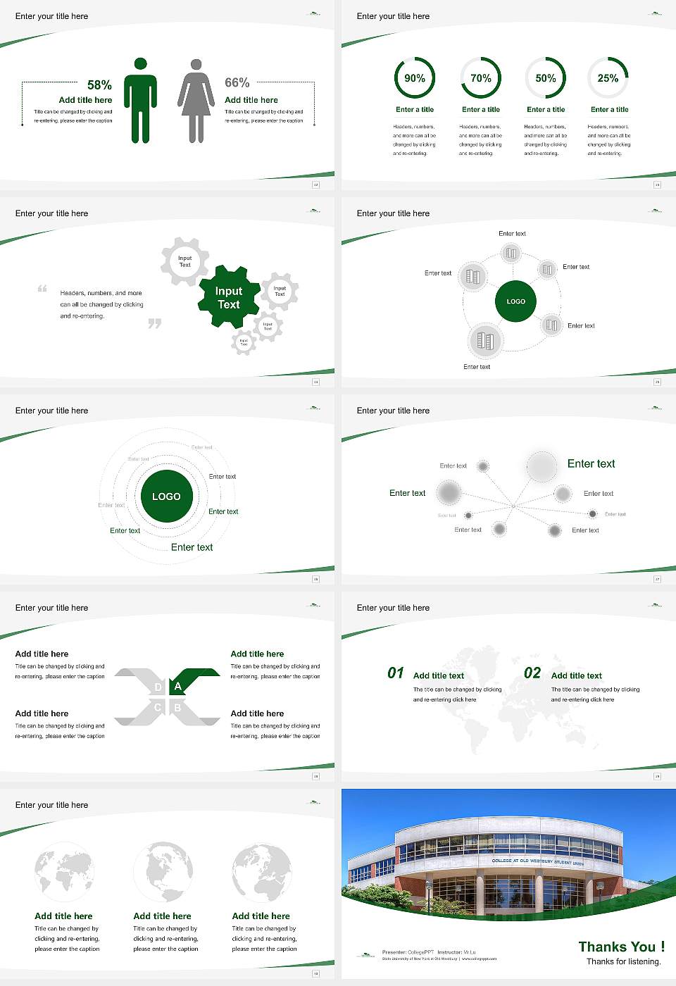 State University of New York at Old Westbury Course/Courseware Creation PPT Template16:9 ratio PPT effect preview image4