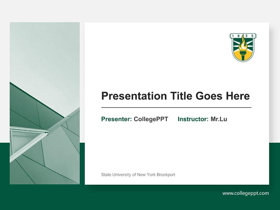 State University of New York Brockport General Purpose PPT Template4:3 ratio PPT effect preview image6