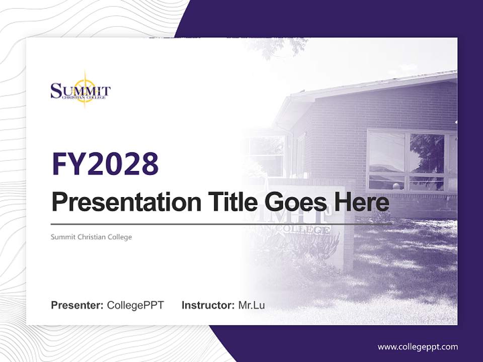 Summit Christian College Academic Presentation/Research Findings Report PPT Template4:3 ratio PPT effect preview image5