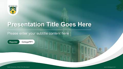 State University of New York Brockport Lecture Sharing and Networking Event PPT Template