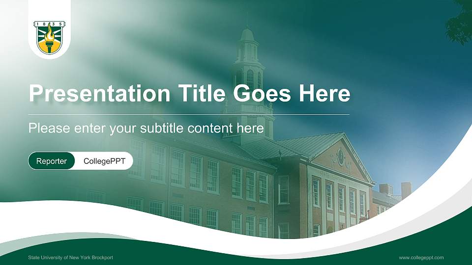State University of New York Brockport Lecture Sharing and Networking Event PPT Template16:9 ratio PPT effect preview image