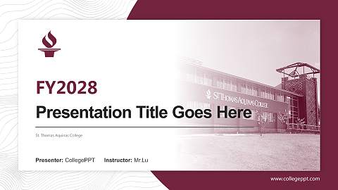 St. Thomas Aquinas College Academic Presentation/Research Findings Report PPT Template