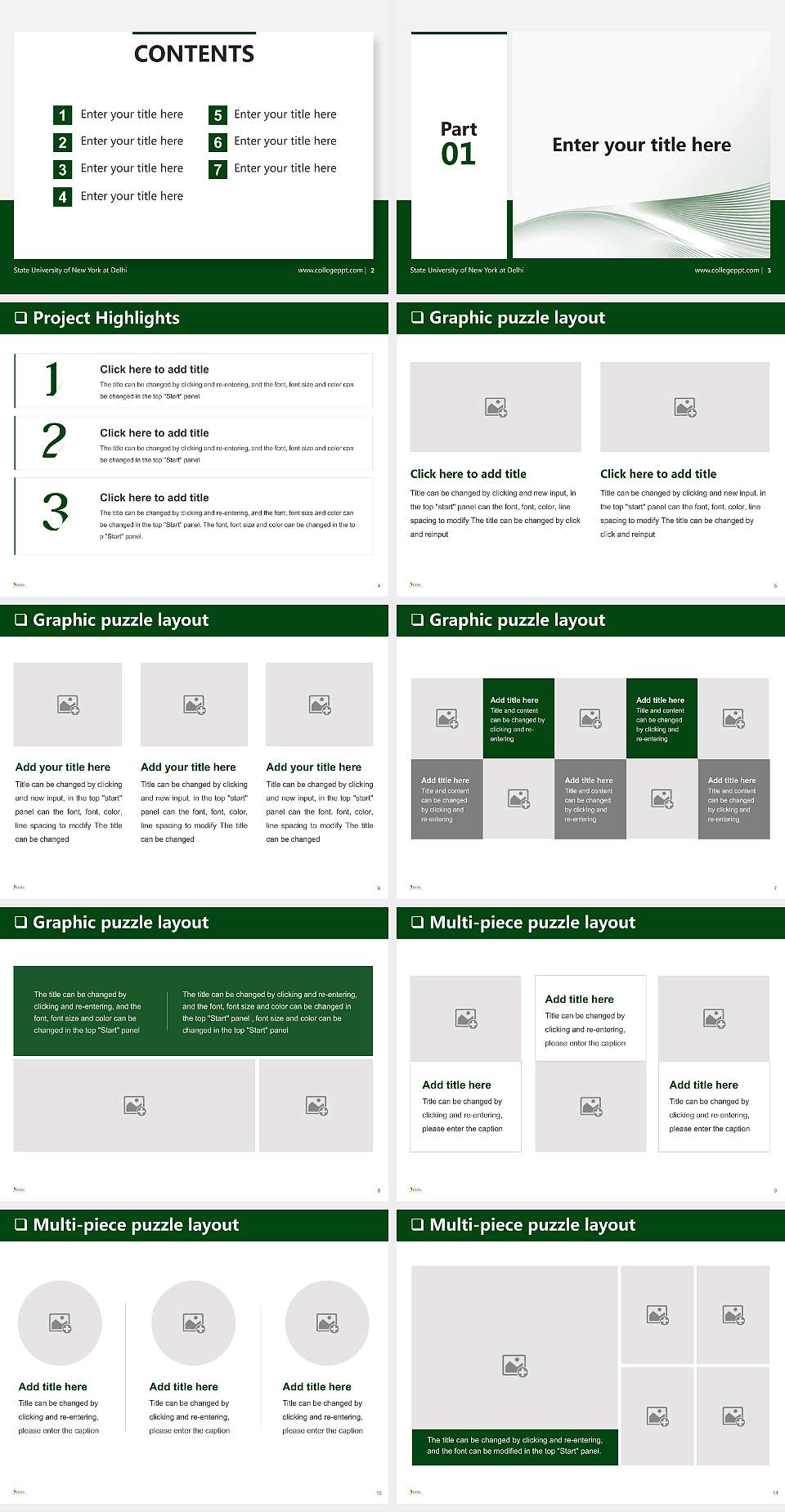 State University of New York at Delhi General Purpose PPT Template4:3 ratio PPT effect preview image2