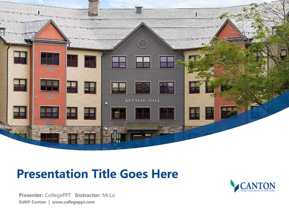 SUNY Canton Course/Courseware Creation PPT Template4:3 ratio PPT effect preview image5