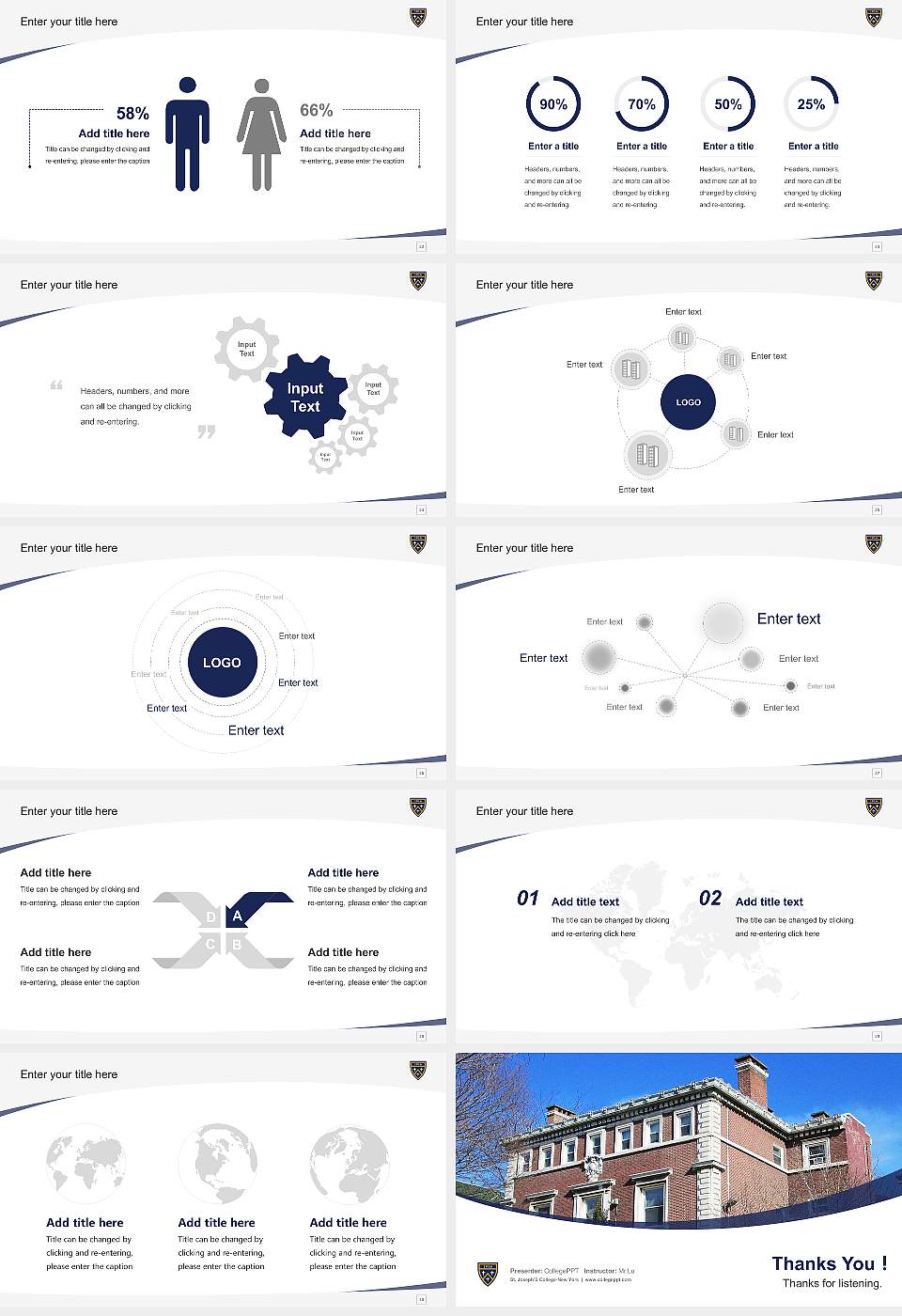 St. Joseph’S College-New York Course/Courseware Creation PPT Template16:9 ratio PPT effect preview image4