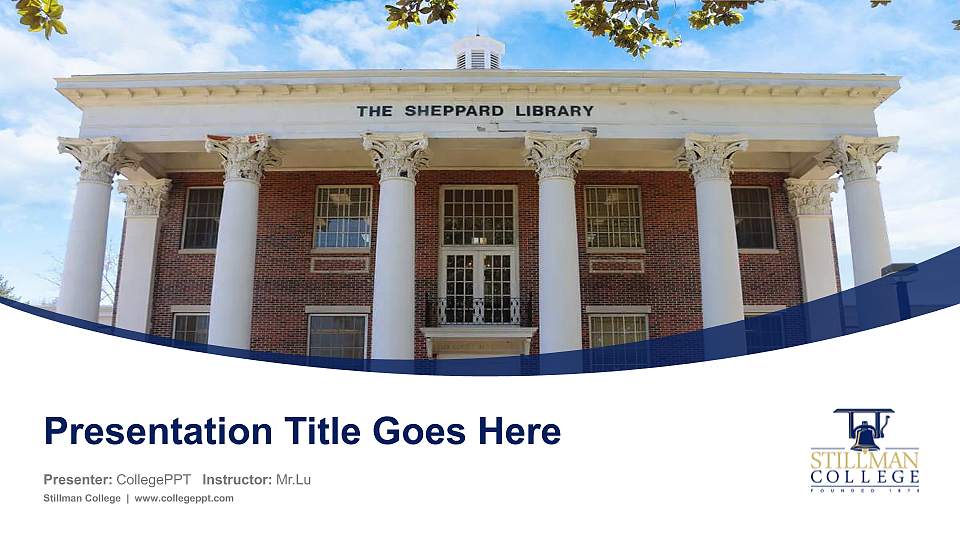 Stillman College Course/Courseware Creation PPT Template16:9 ratio PPT effect preview image