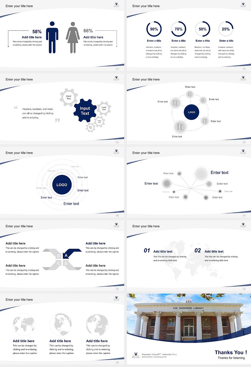 Stillman College Course/Courseware Creation PPT Template16:9 ratio PPT effect preview image4
