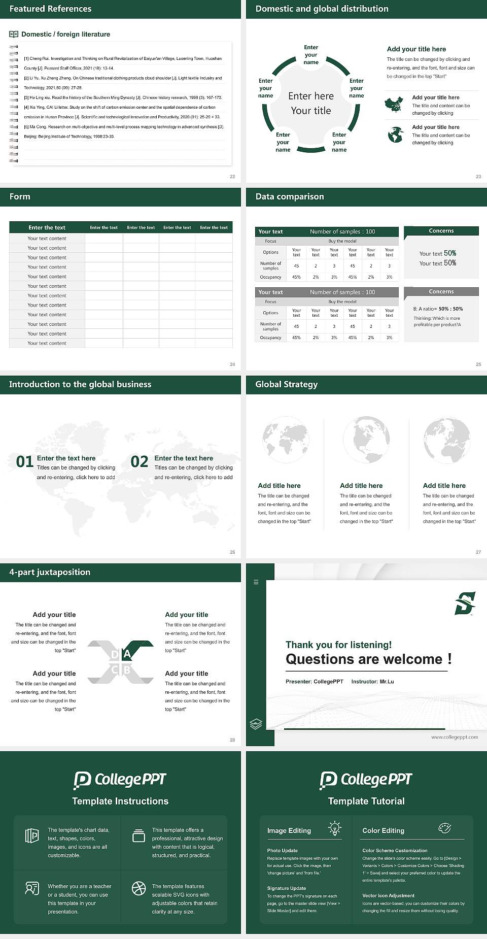 Stetson University Thesis Proposal/Graduation Defense PPT Template4:3 ratio PPT effect preview image4
