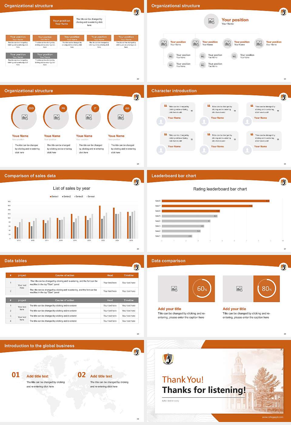Buffalo State University Academic Presentation/Research Findings Report PPT Template16:9 ratio PPT effect preview image4