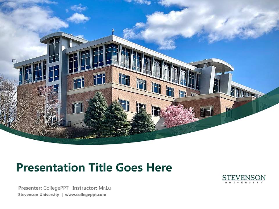 Stevenson University Course/Courseware Creation PPT Template4:3 ratio PPT effect preview image5