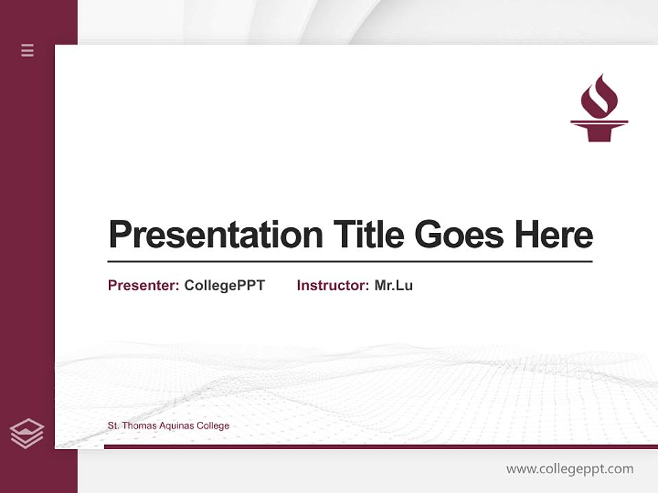 St. Thomas Aquinas College Thesis Proposal/Graduation Defense PPT Template4:3 ratio PPT effect preview image5