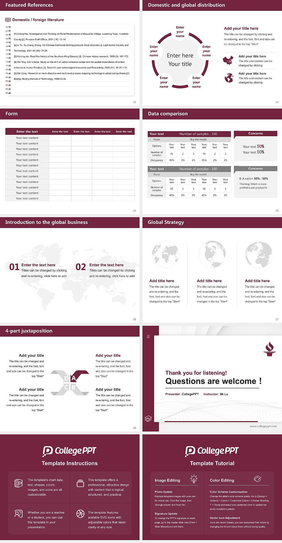 St. Thomas Aquinas College Thesis Proposal/Graduation Defense PPT Template4:3 ratio PPT effect preview image4