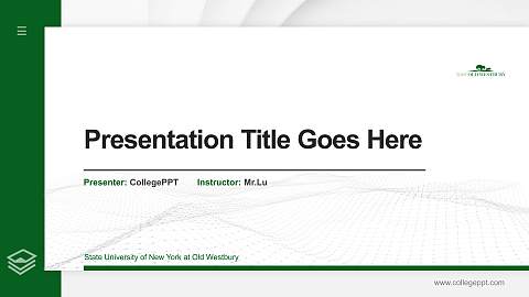 State University of New York at Old Westbury Thesis Proposal/Graduation Defense PPT Template