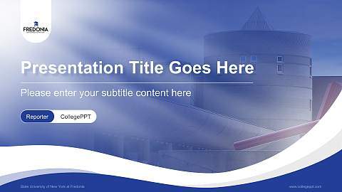 State University of New York at Fredonia Lecture Sharing and Networking Event PPT Template