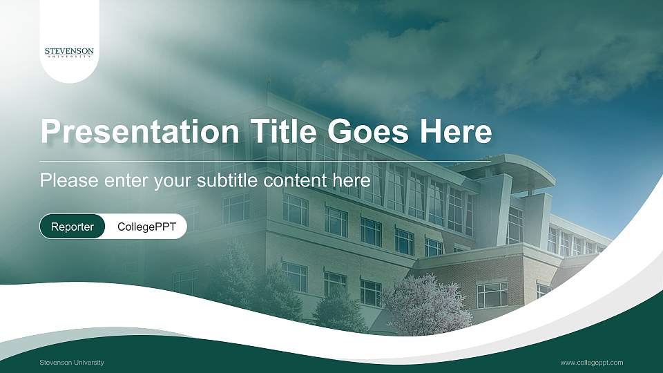 Stevenson University Lecture Sharing and Networking Event PPT Template16:9 ratio PPT effect preview image