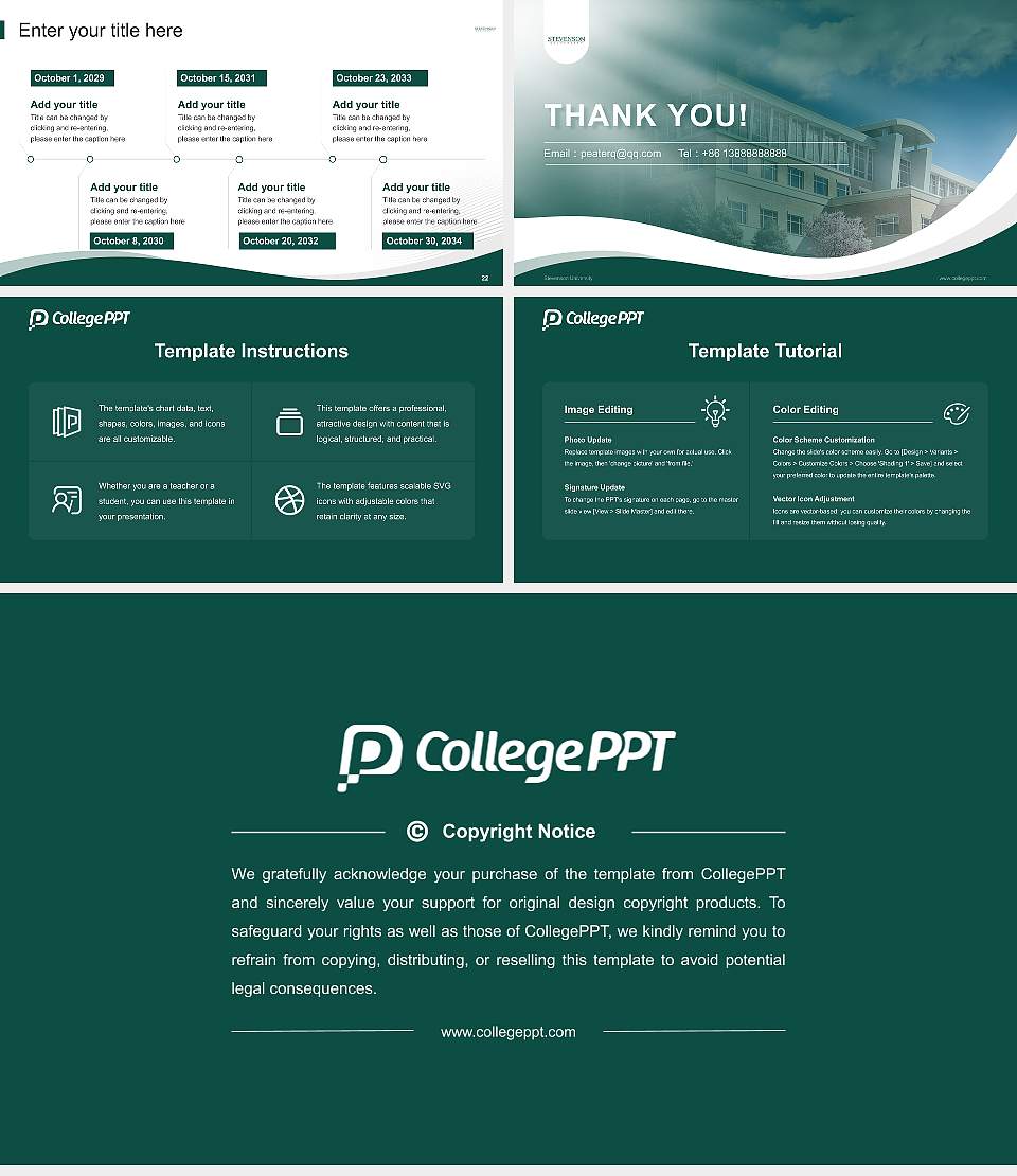 Stevenson University Lecture Sharing and Networking Event PPT Template16:9 ratio PPT effect preview image4