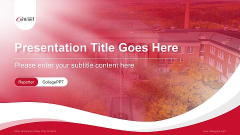 State University of New York Cortland Lecture Sharing and Networking Event PPT Template