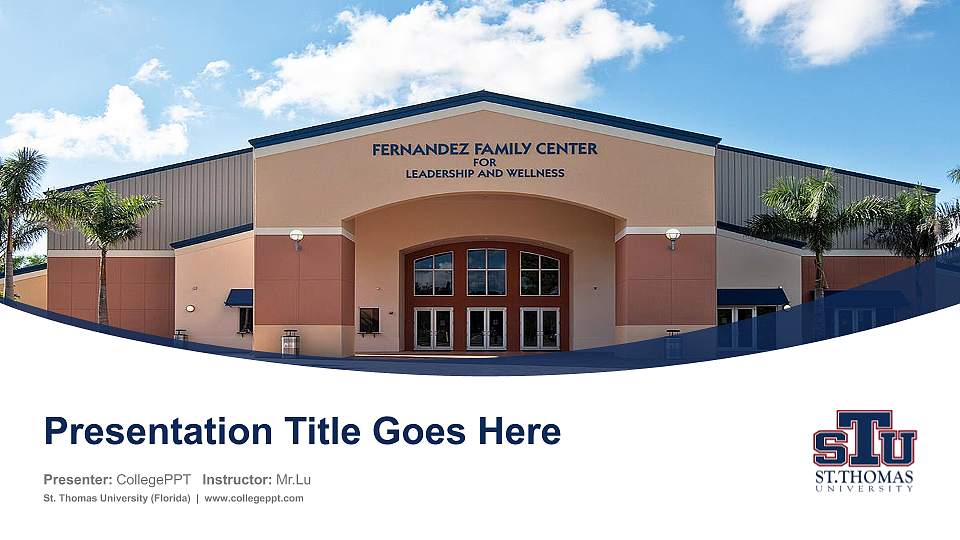 St. Thomas University (Florida) Course/Courseware Creation PPT Template16:9 ratio PPT effect preview image