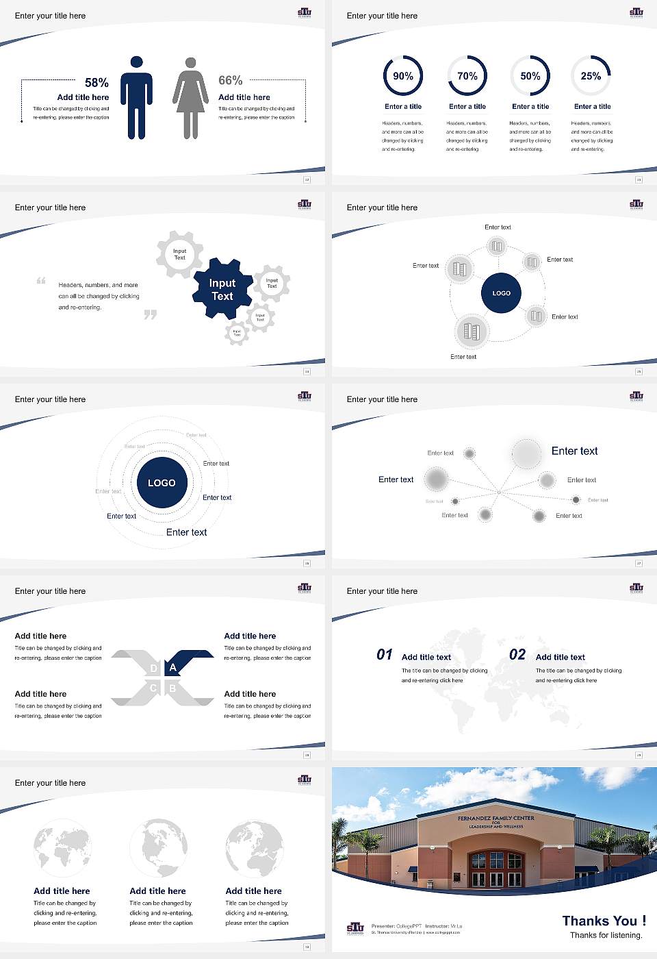 St. Thomas University (Florida) Course/Courseware Creation PPT Template16:9 ratio PPT effect preview image4