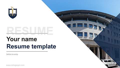 Suffolk University Resume PPT Template