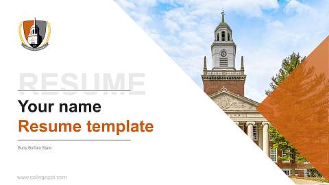 Suny Buffalo State Resume PPT Template
