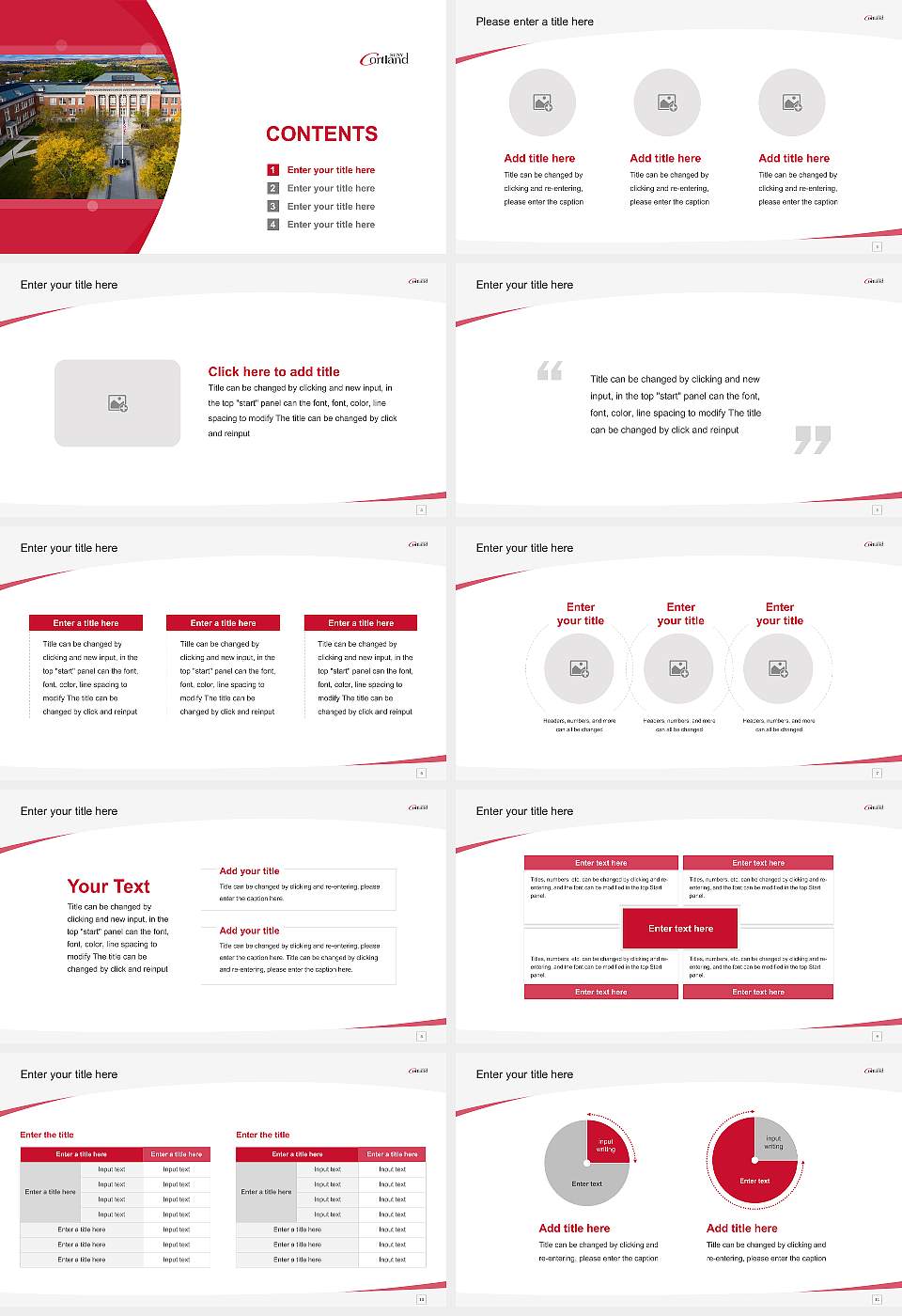 State University of New York Cortland Course/Courseware Creation PPT Template16:9 ratio PPT effect preview image2