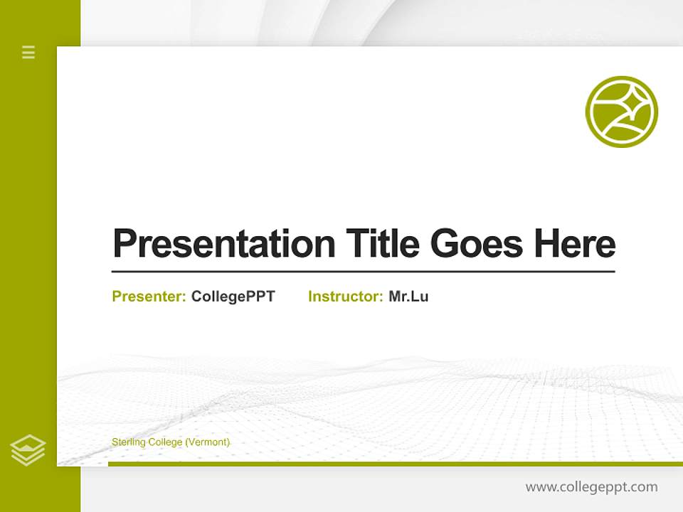 Sterling College (Vermont) Thesis Proposal/Graduation Defense PPT Template4:3 ratio PPT effect preview image5