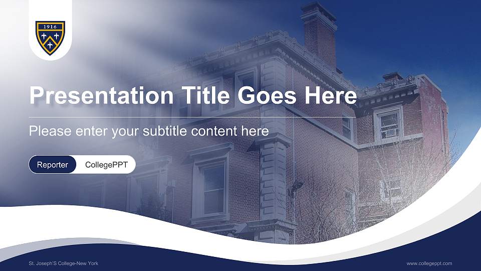 St. Joseph’S College-New York Lecture Sharing and Networking Event PPT Template16:9 ratio PPT effect preview image