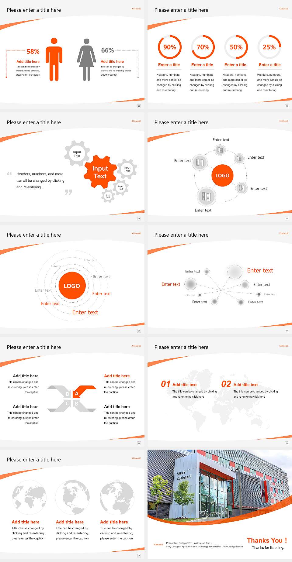Suny College of Agriculture and Technology at Cobleskill Course/Courseware Creation PPT Template4:3 ratio PPT effect preview image4