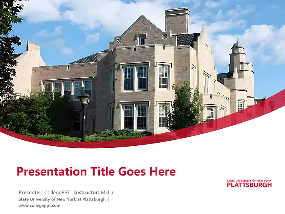 State University of New York at Plattsburgh Course/Courseware Creation PPT Template4:3 ratio PPT effect preview image5